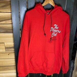 Players Club Red pullover Hoodie rose size XL